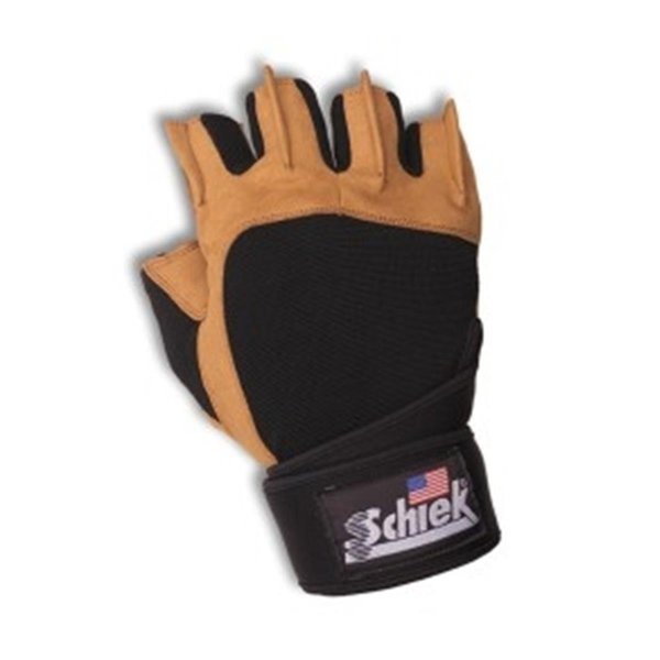 Schiek Sports Power Gel Lifting Gloves with Wrist Wraps L H425L